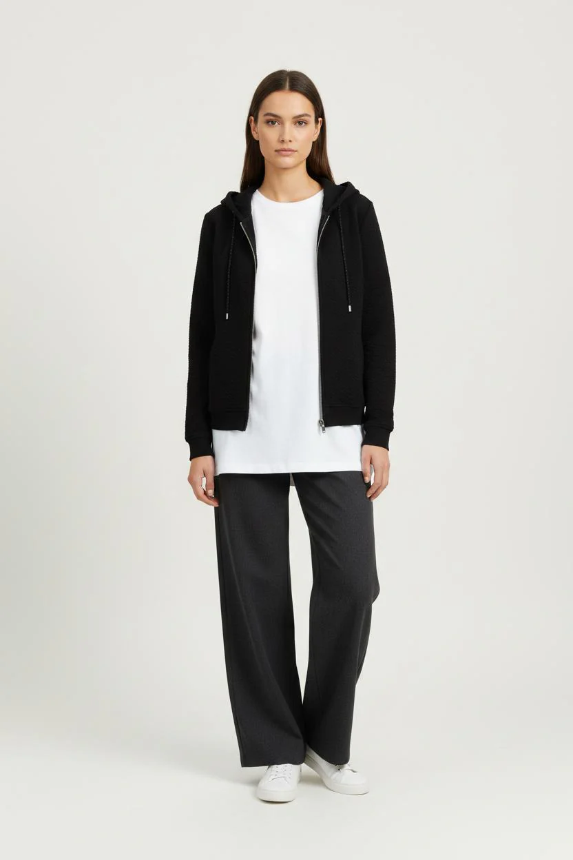 Gilet noir à capuche - Taille S/36