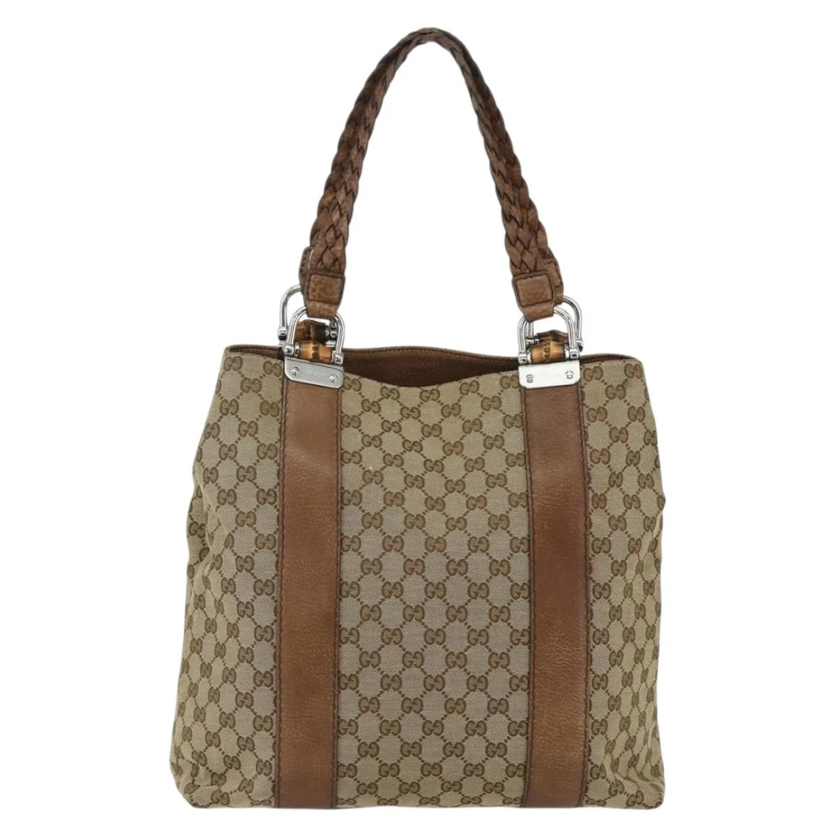 Gucci Bamboo Bar Tote GG Canvas - Image 2