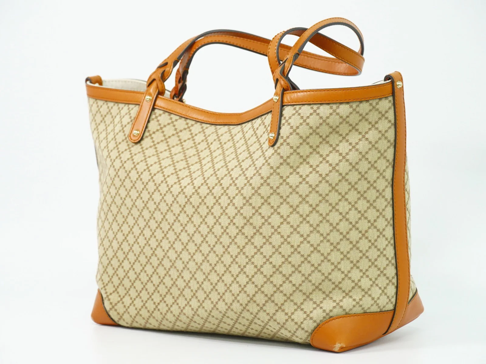Gucci Craft Tote Diamante Canvas with Leather - Image 2