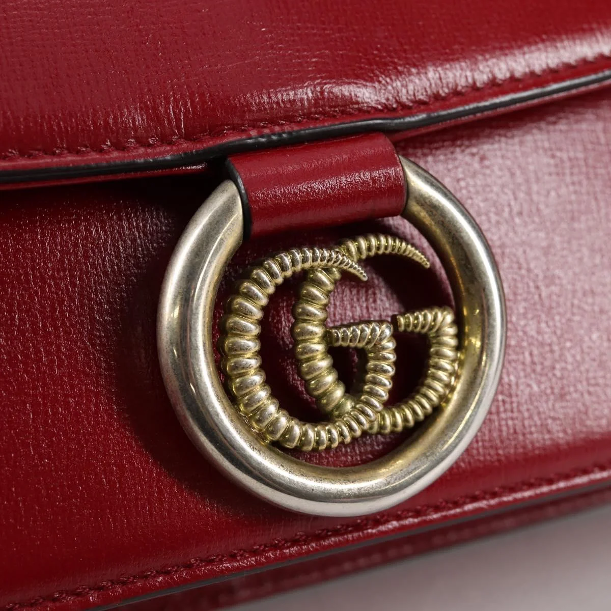 Gucci GG Ring Shoulder Bag Leather - Image 13