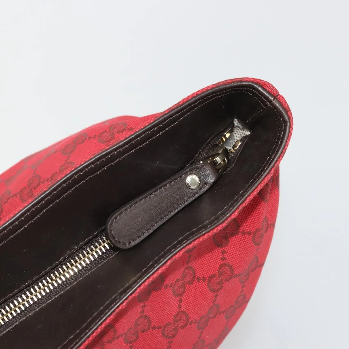 Gucci Original Zip Tote GG Canvas with Leather - Image 14