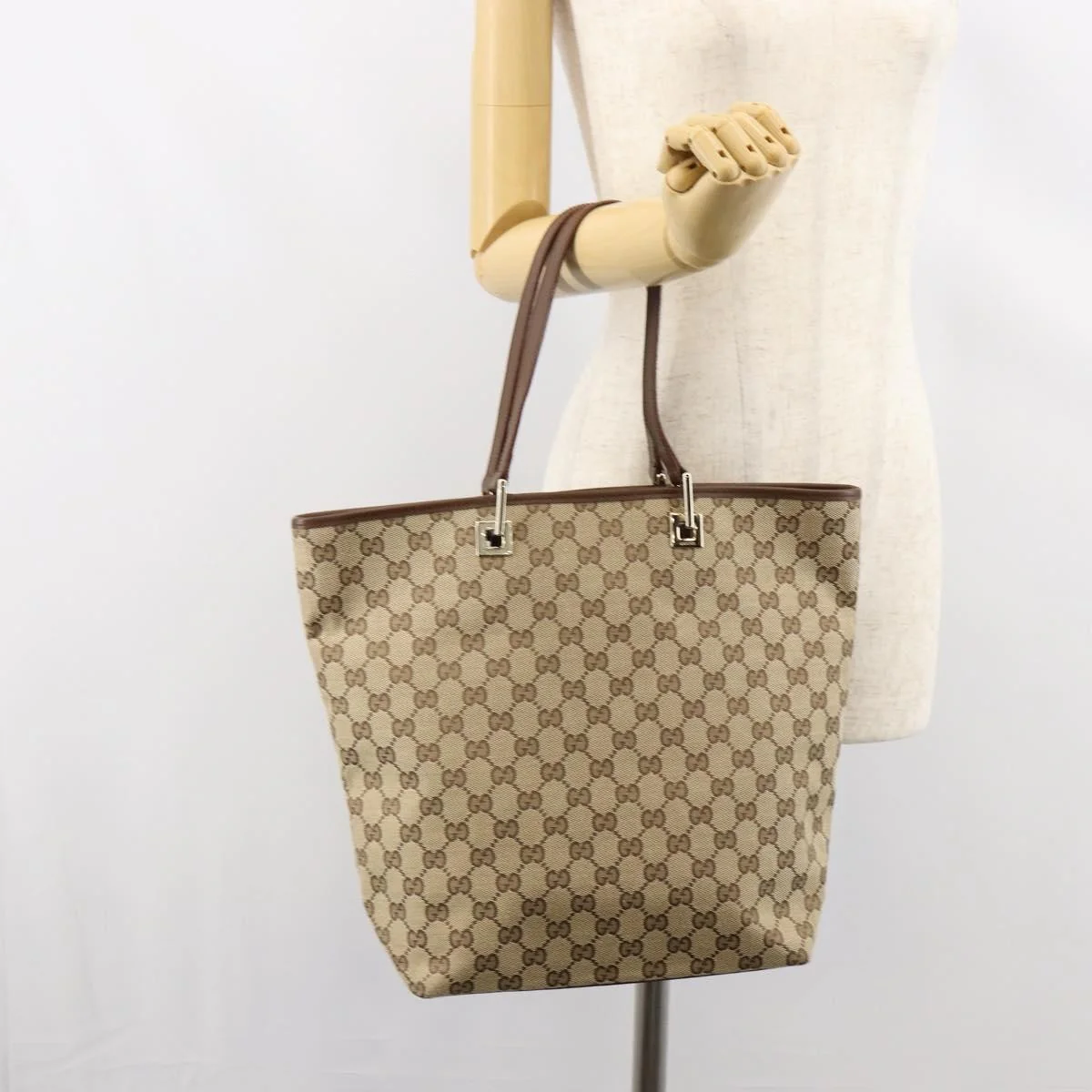 Gucci Vintage Bucket Shopping Tote GG Canvas - Image 13