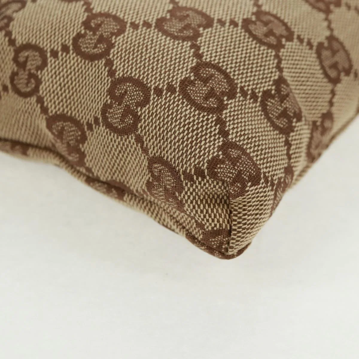 Gucci Vintage Double Belt Bag GG Canvas with Leather - Image 10