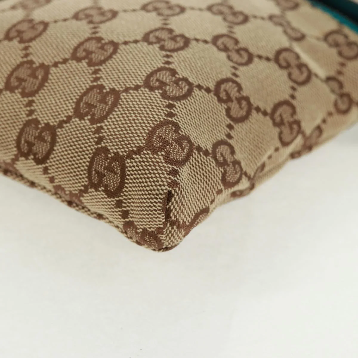 Gucci Vintage Double Belt Bag GG Canvas with Leather - Image 11