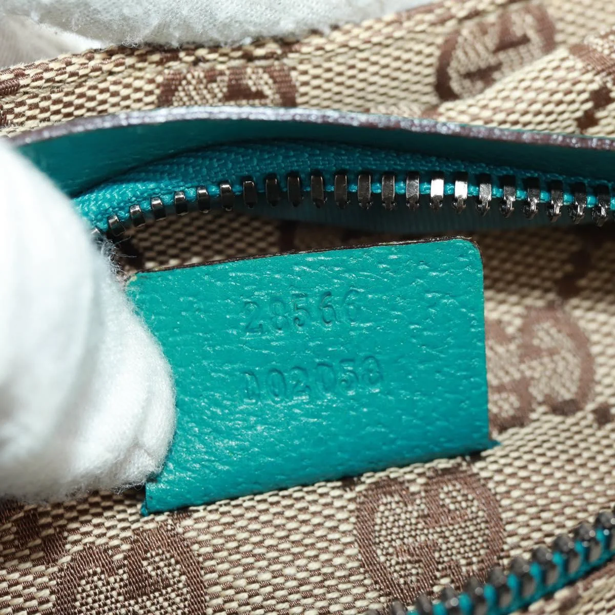 Gucci Vintage Double Belt Bag GG Canvas with Leather - Image 7
