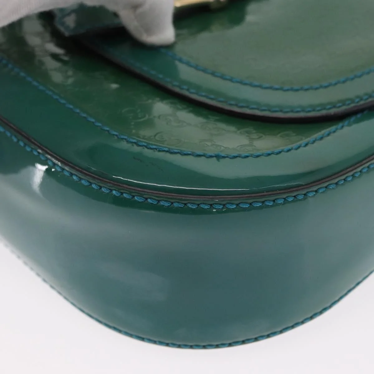 Gucci Vintage Flap Shoulder Bag Patent Leather - Image 10