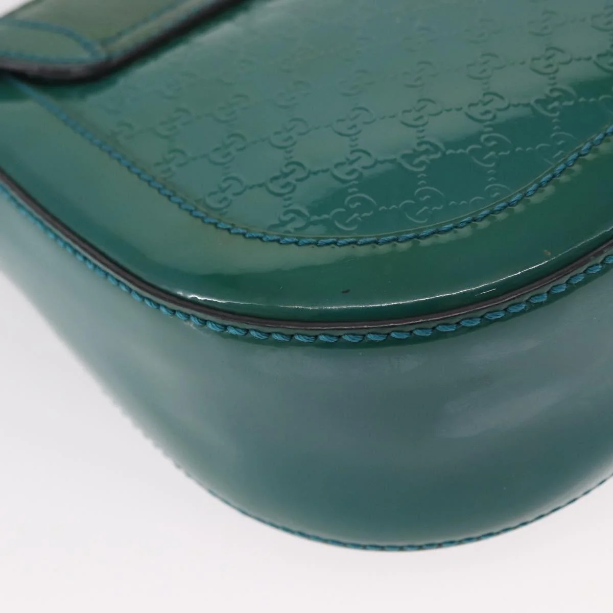 Gucci Vintage Flap Shoulder Bag Patent Leather - Image 11