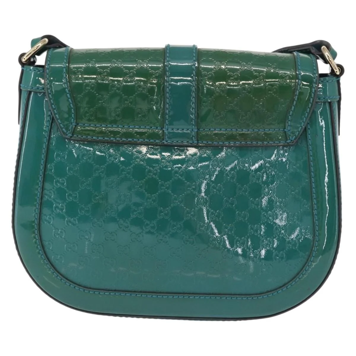 Gucci Vintage Flap Shoulder Bag Patent Leather - Image 2