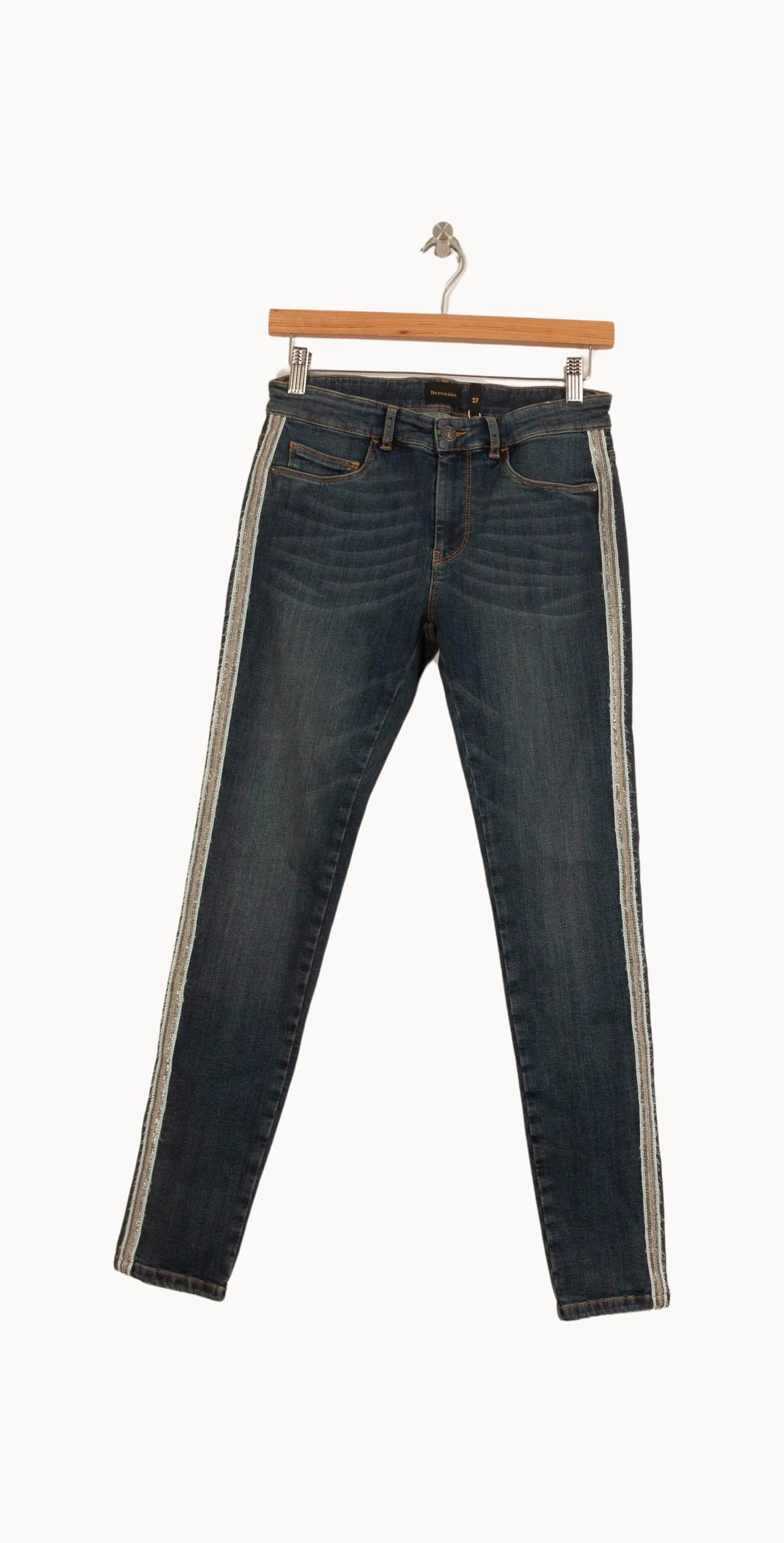 Jean Bleu et Beige - Taille S/36 - Image 2