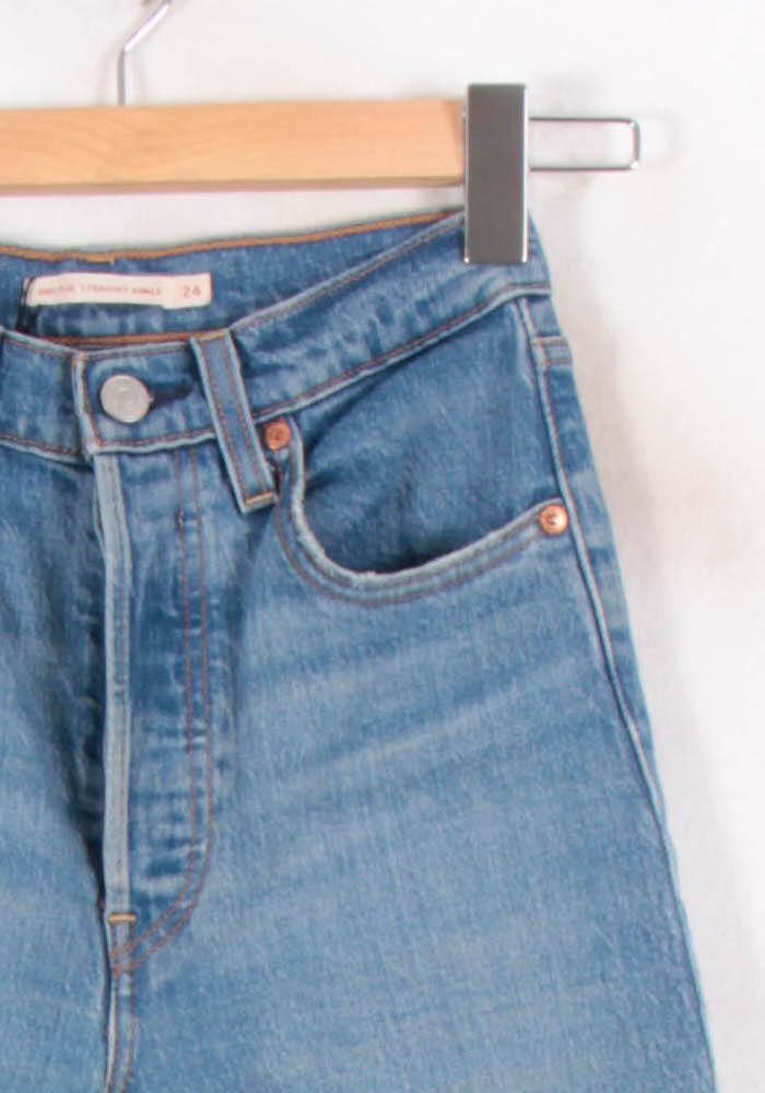 Jean Droit Bleu - Taille XS/34 - Image 3