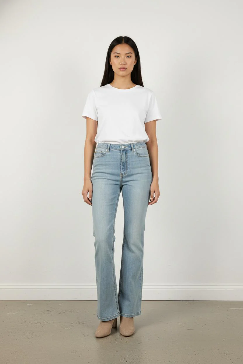 Jean Évasé Bleu - Taille S/36