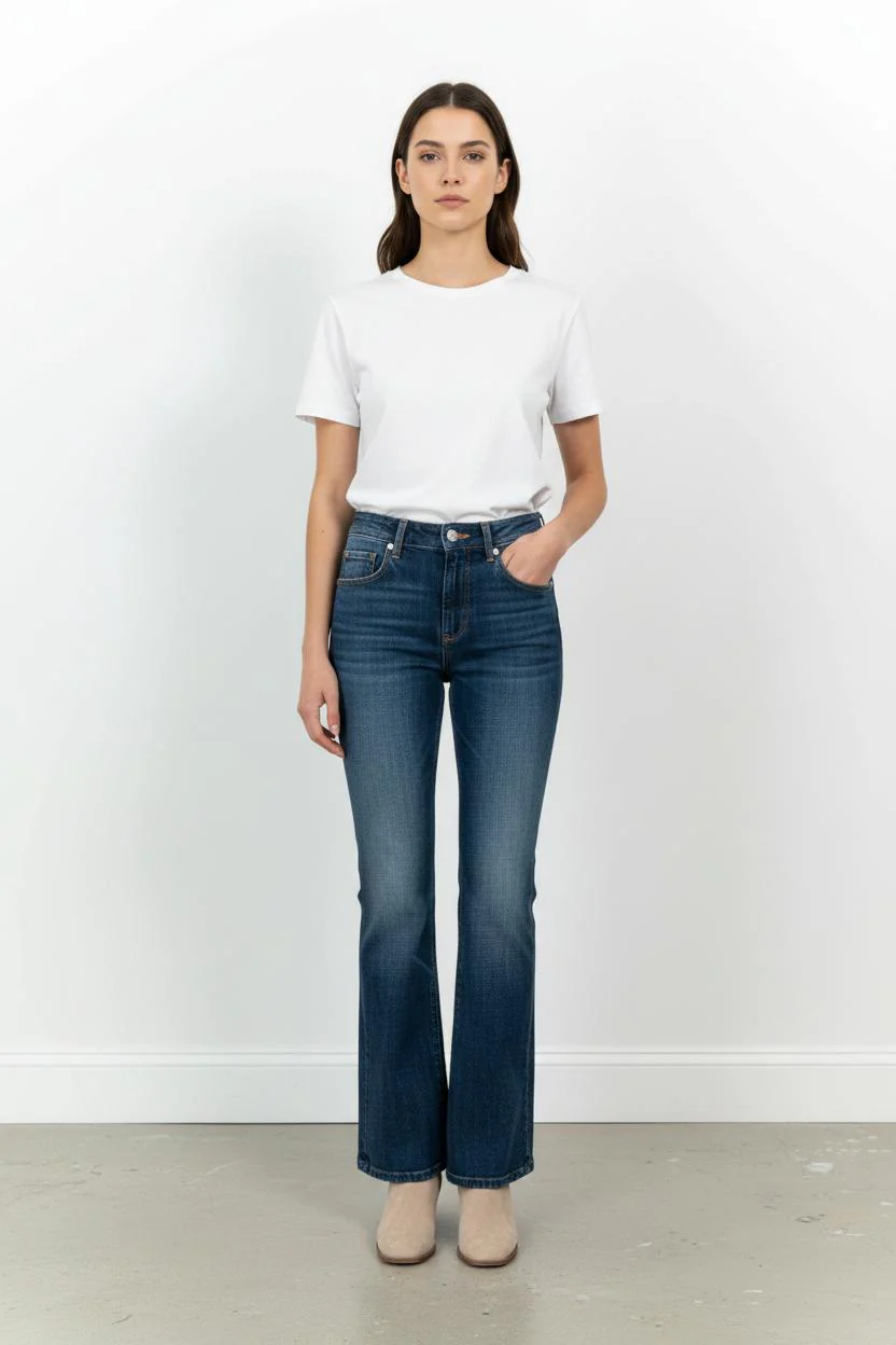 Jean Évasé Bleu - Taille XS/34