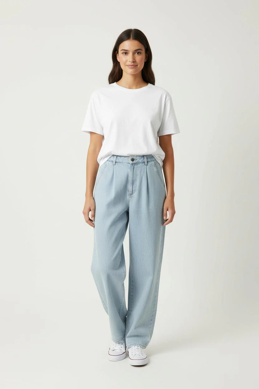 Jean Large Bleu Clair - Taille XS/34
