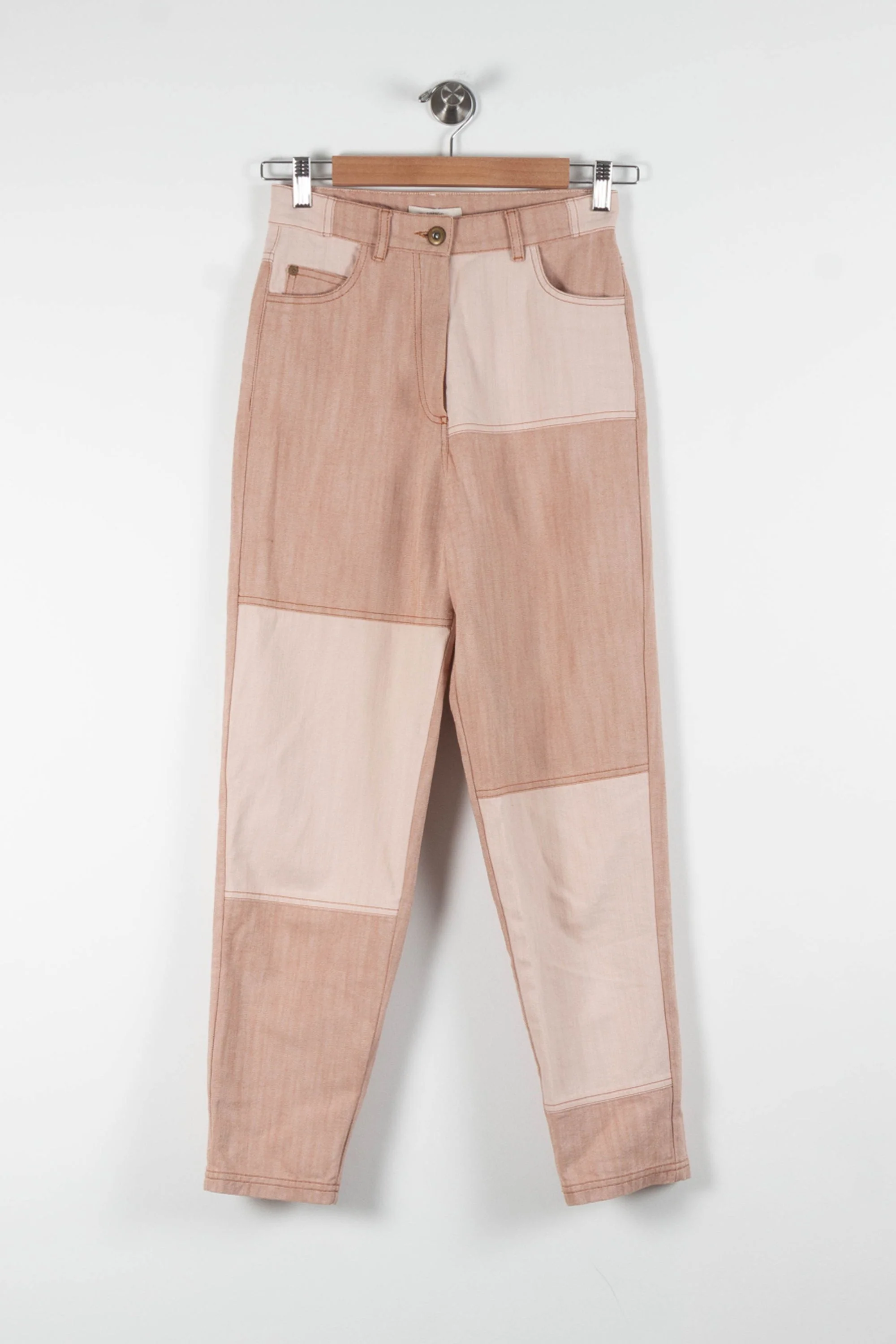 Jean Rose et Beige - Taille XS/34 - Image 2