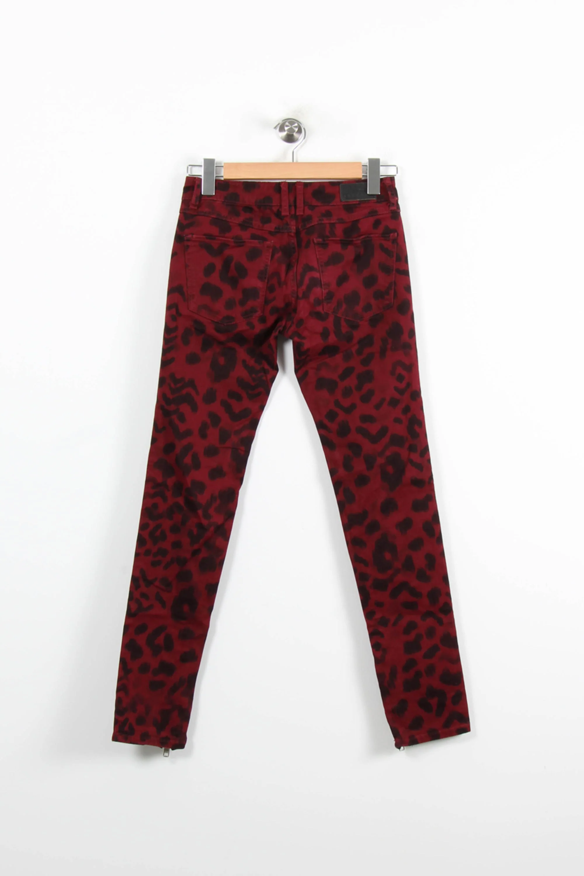 Jean Skinny Bordeaux et Noir - Taille S/36 - Image 4