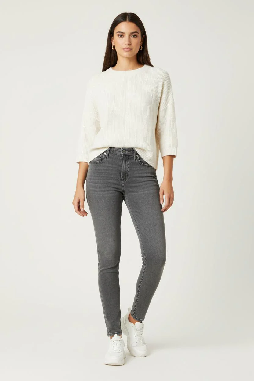 Jean Skinny Gris - Taille XS/34