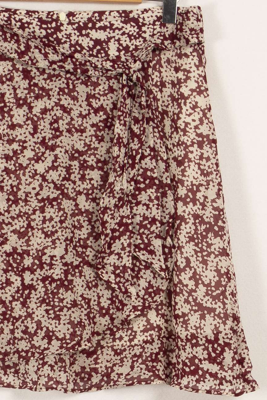 Jupe bordeaux à motifs - Taille XXL/44 - Image 3