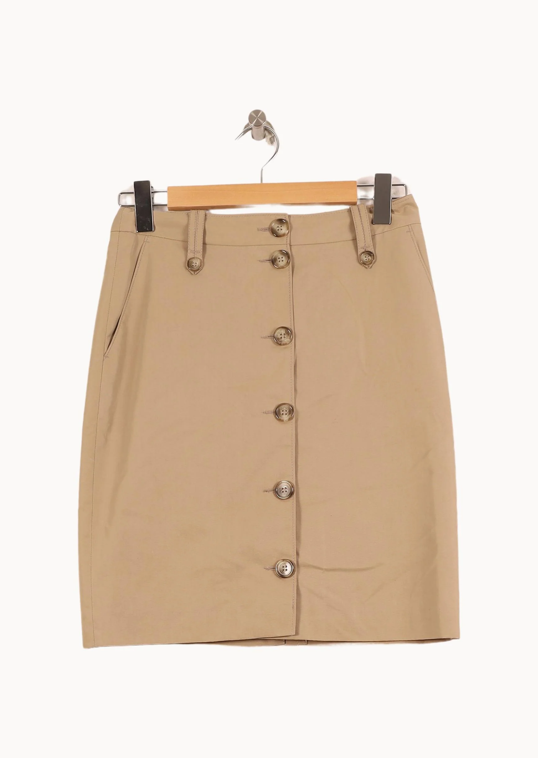 Jupe Boutonnée Beige - Taille S/36 - Image 2