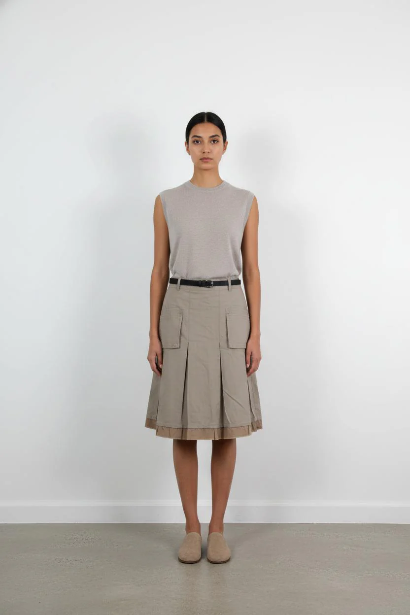 Jupe Courte Beige - Taille M/38
