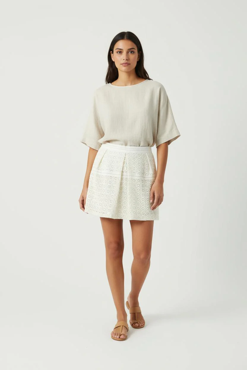 Jupe Courte Blanche - Taille M/38