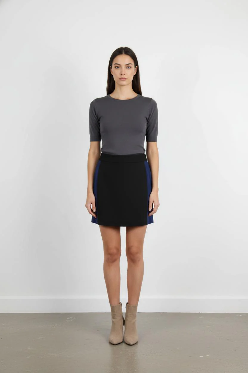 Jupe Courte Bleu et Noir - Taille M/38