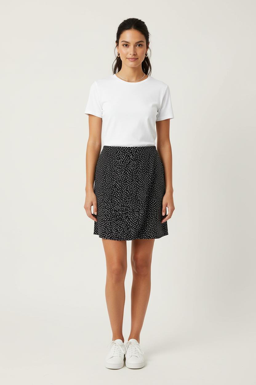 Jupe Courte Bleue et Blanche - Taille XL/42