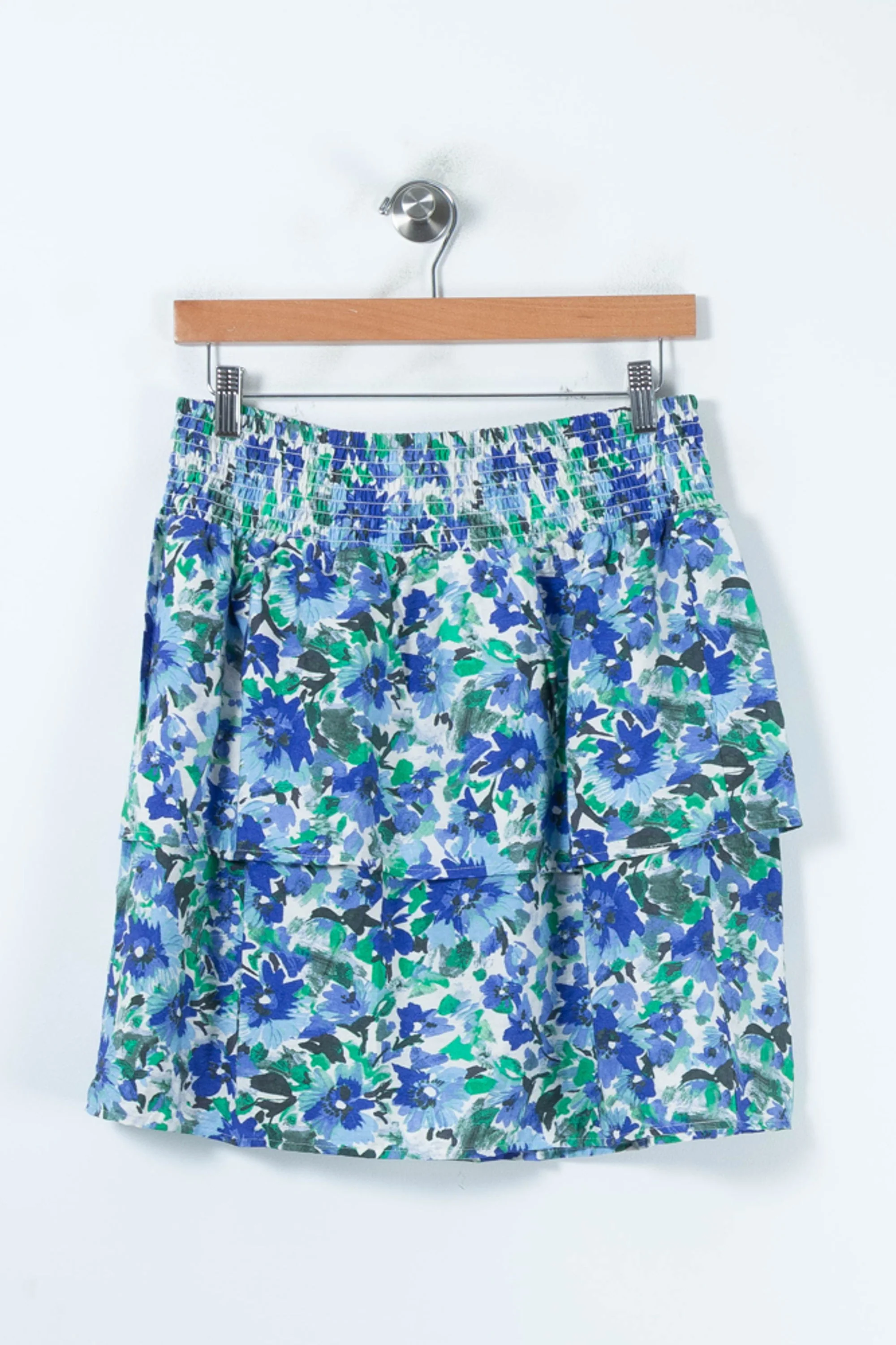 Jupe Courte Bleue et Verte - Taille L/40 - Image 2