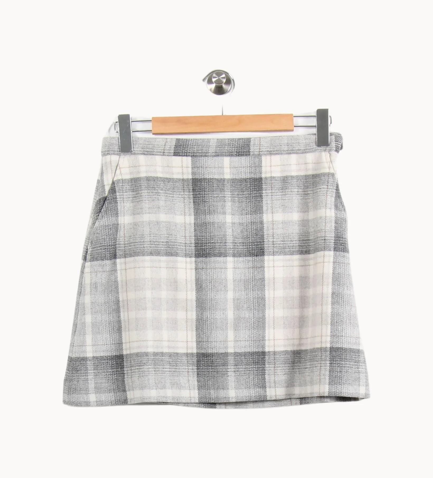 Jupe Courte Grise et Blanche - Taille M/38 - Image 2