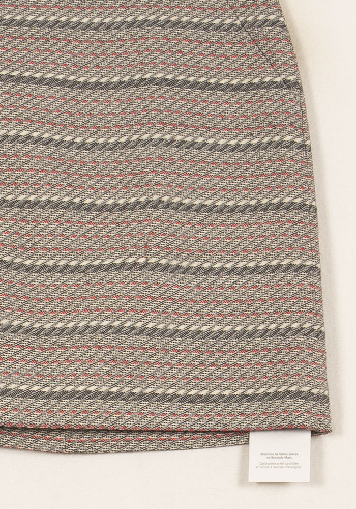Jupe Courte Grise et Rouge - Taille XL/42 - Image 3