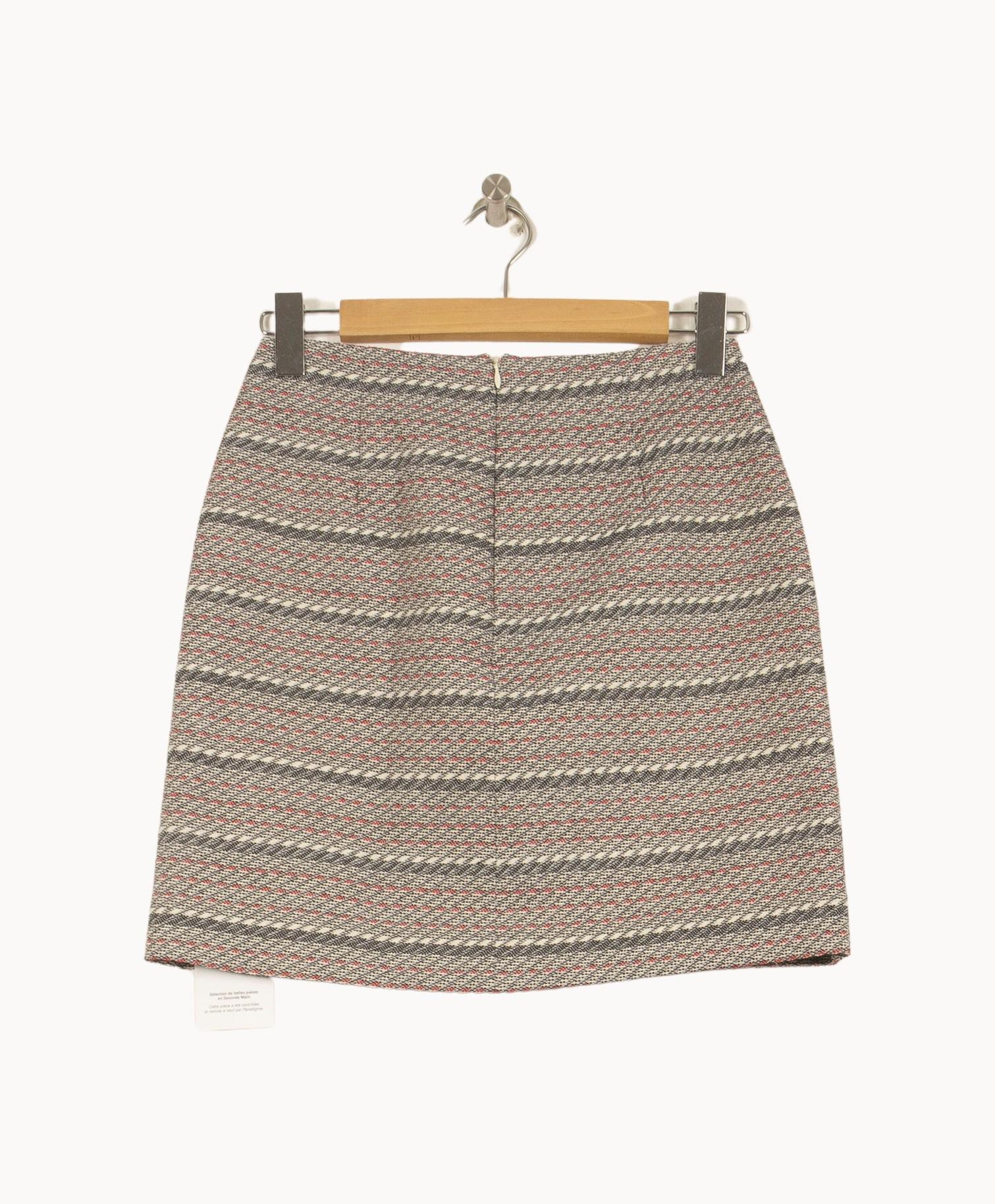 Jupe Courte Grise et Rouge - Taille XL/42 - Image 4