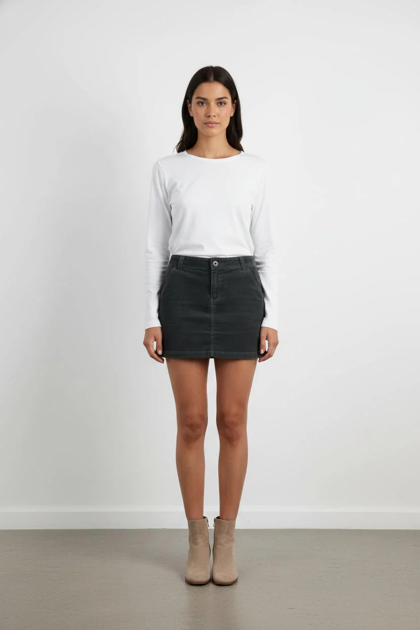 Jupe Courte Grise - Taille S/36