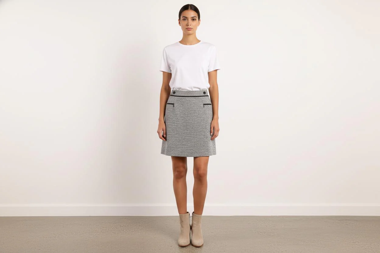 Jupe Courte Grise - Taille S/36