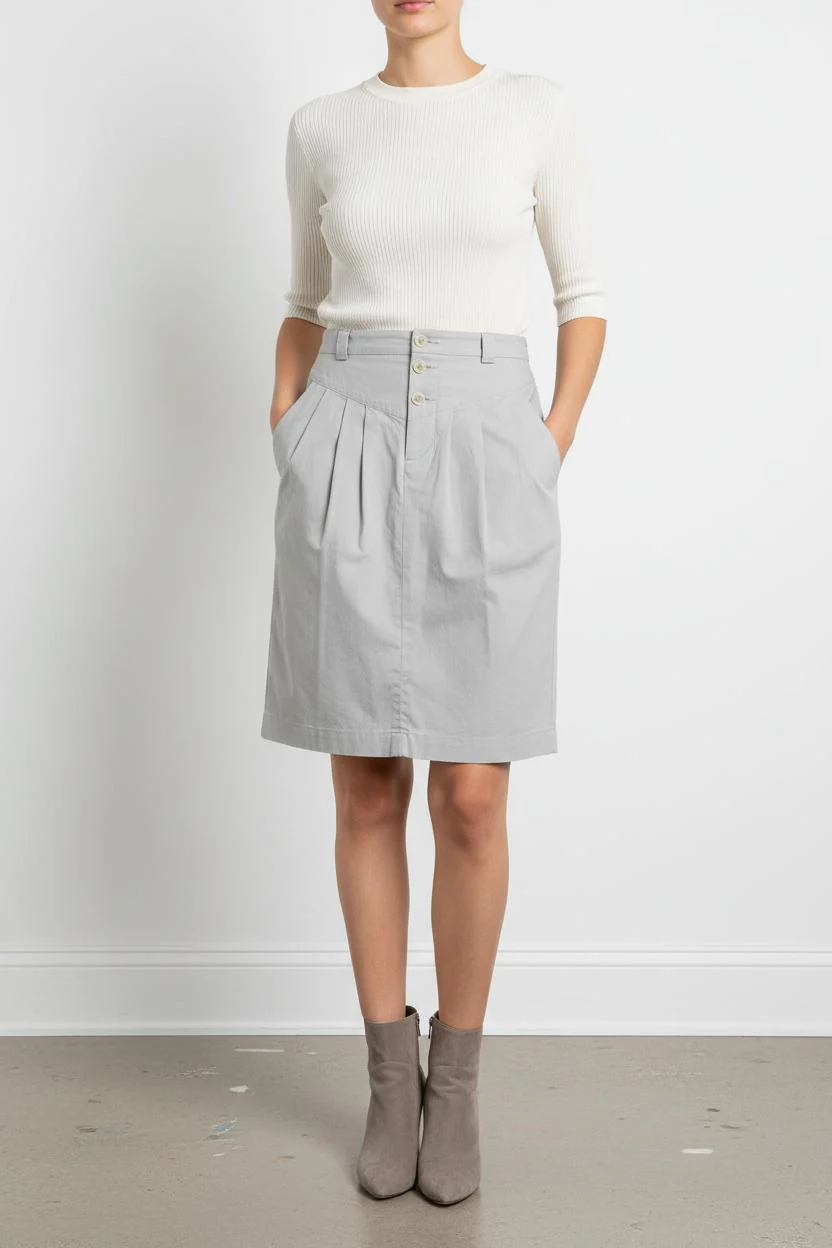 Jupe Courte Grise - Taille S/36