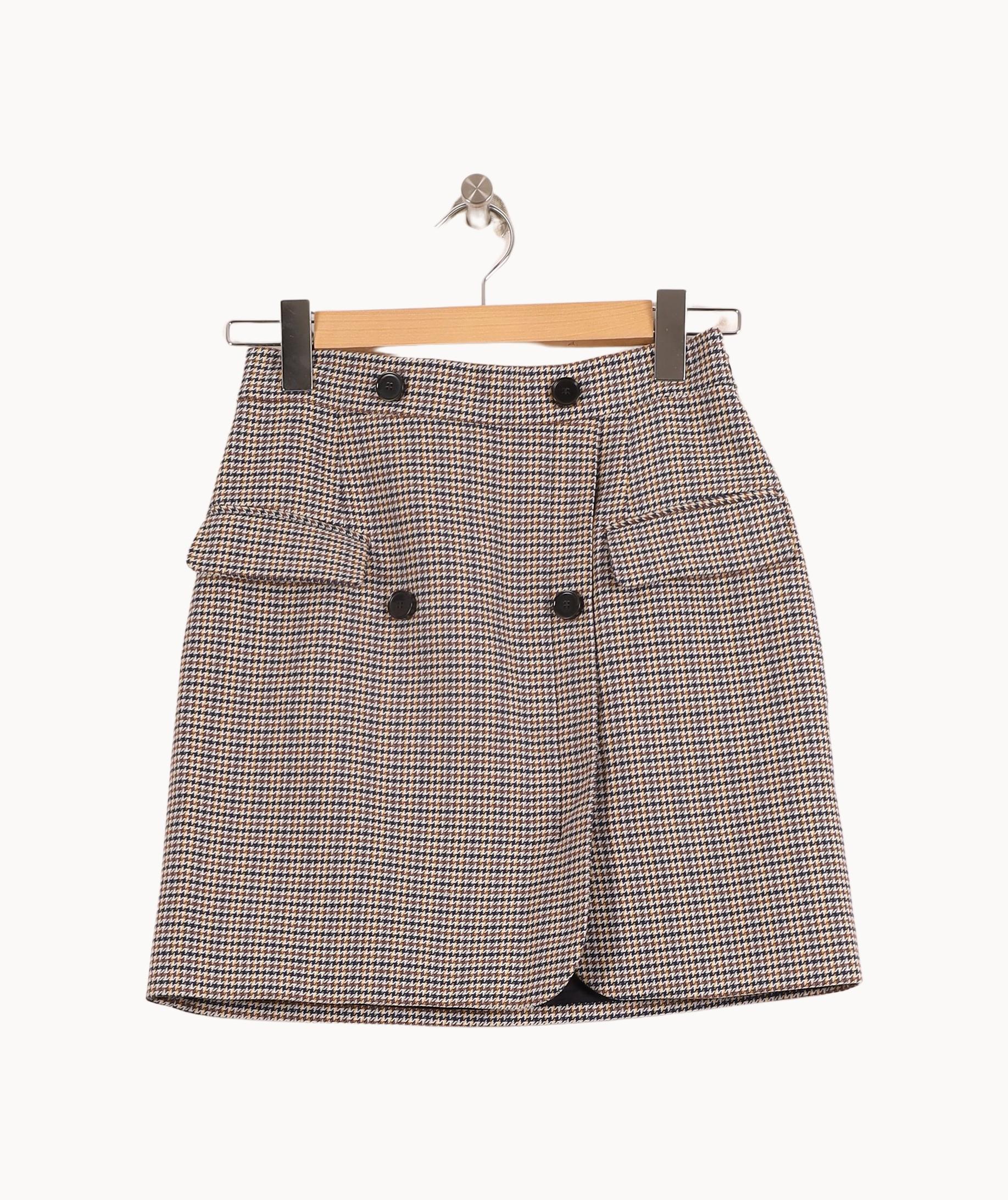 Jupe Courte Jaune et Bleu - Taille S/36 - Image 2