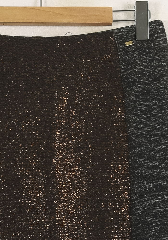 Jupe Courte Marron et Gris - Taille M/38 - Image 3