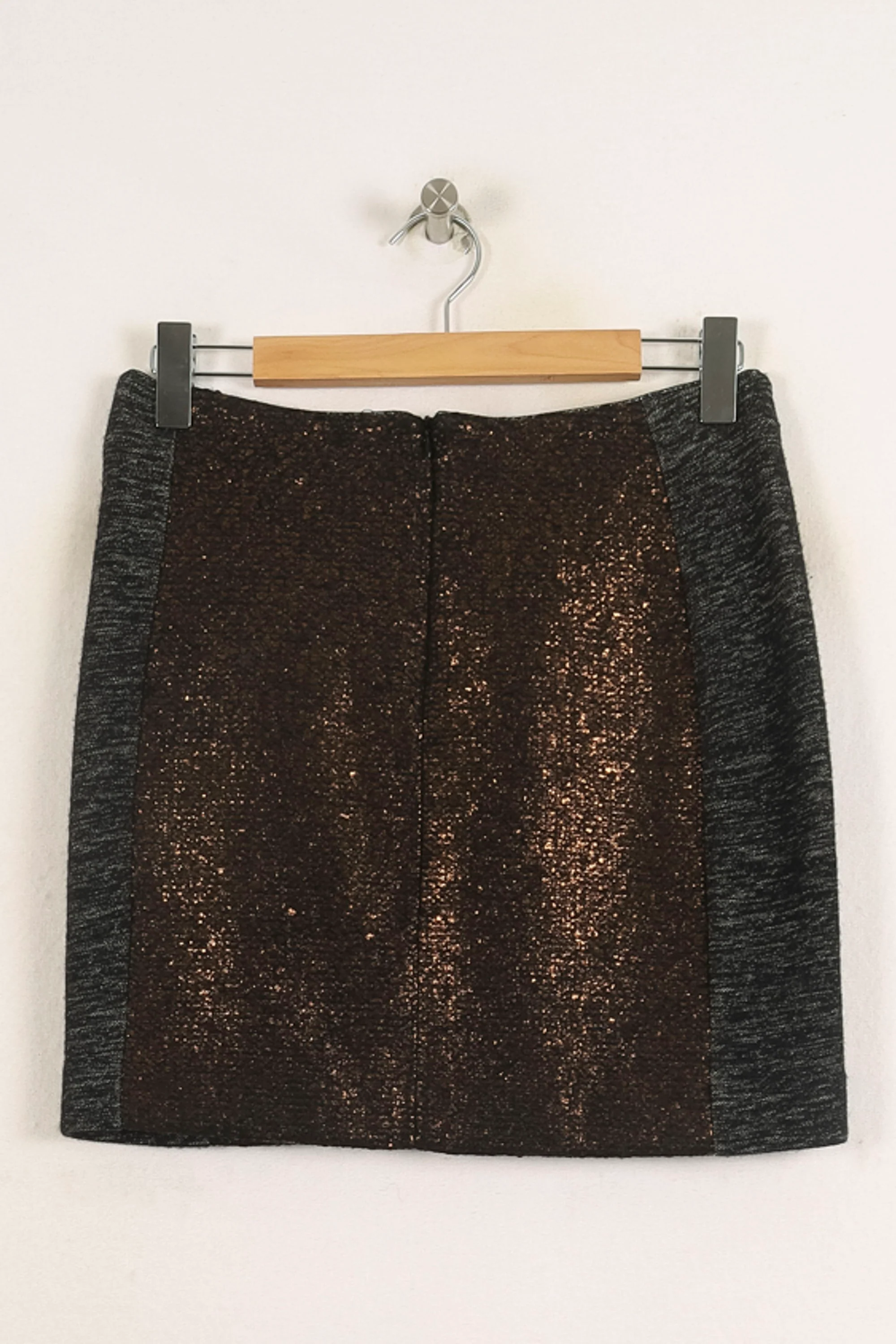 Jupe Courte Marron et Gris - Taille M/38 - Image 4