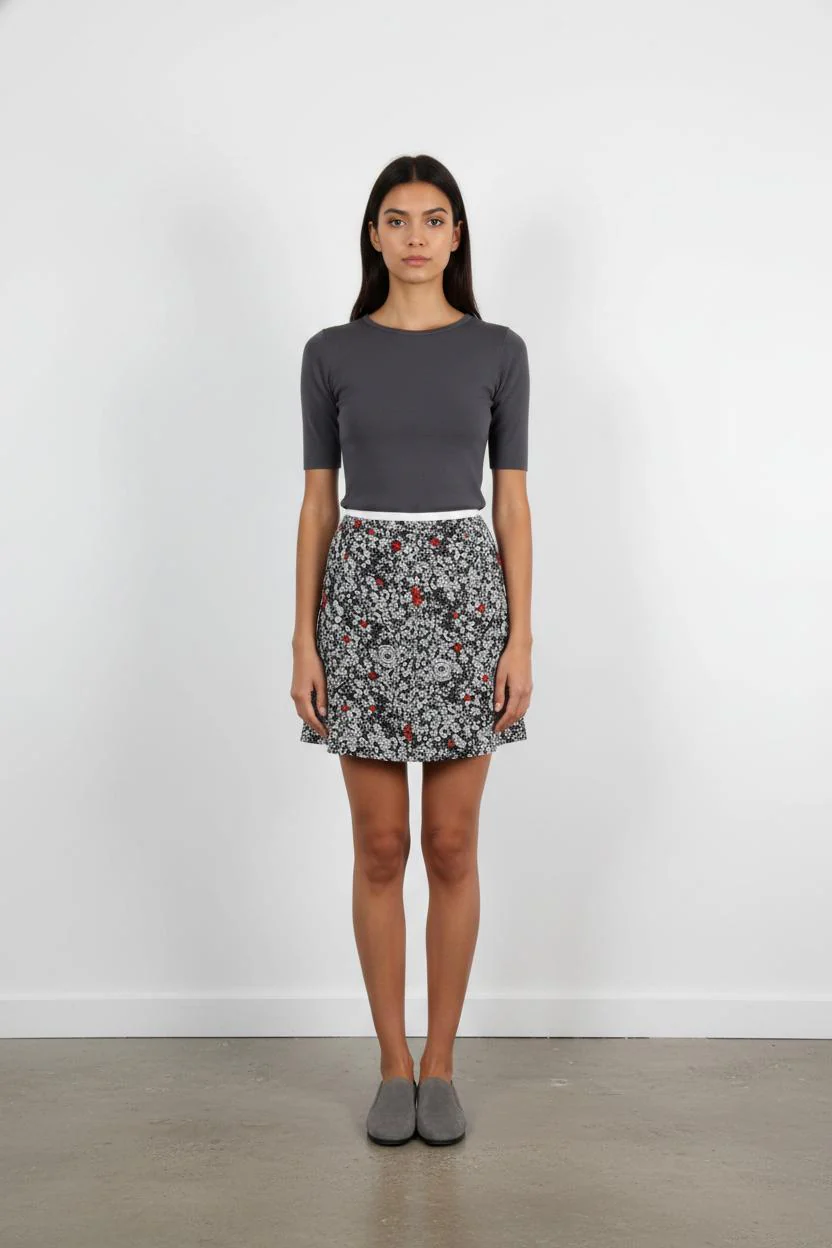 Jupe Courte Noire et Blanche - Taille M/38