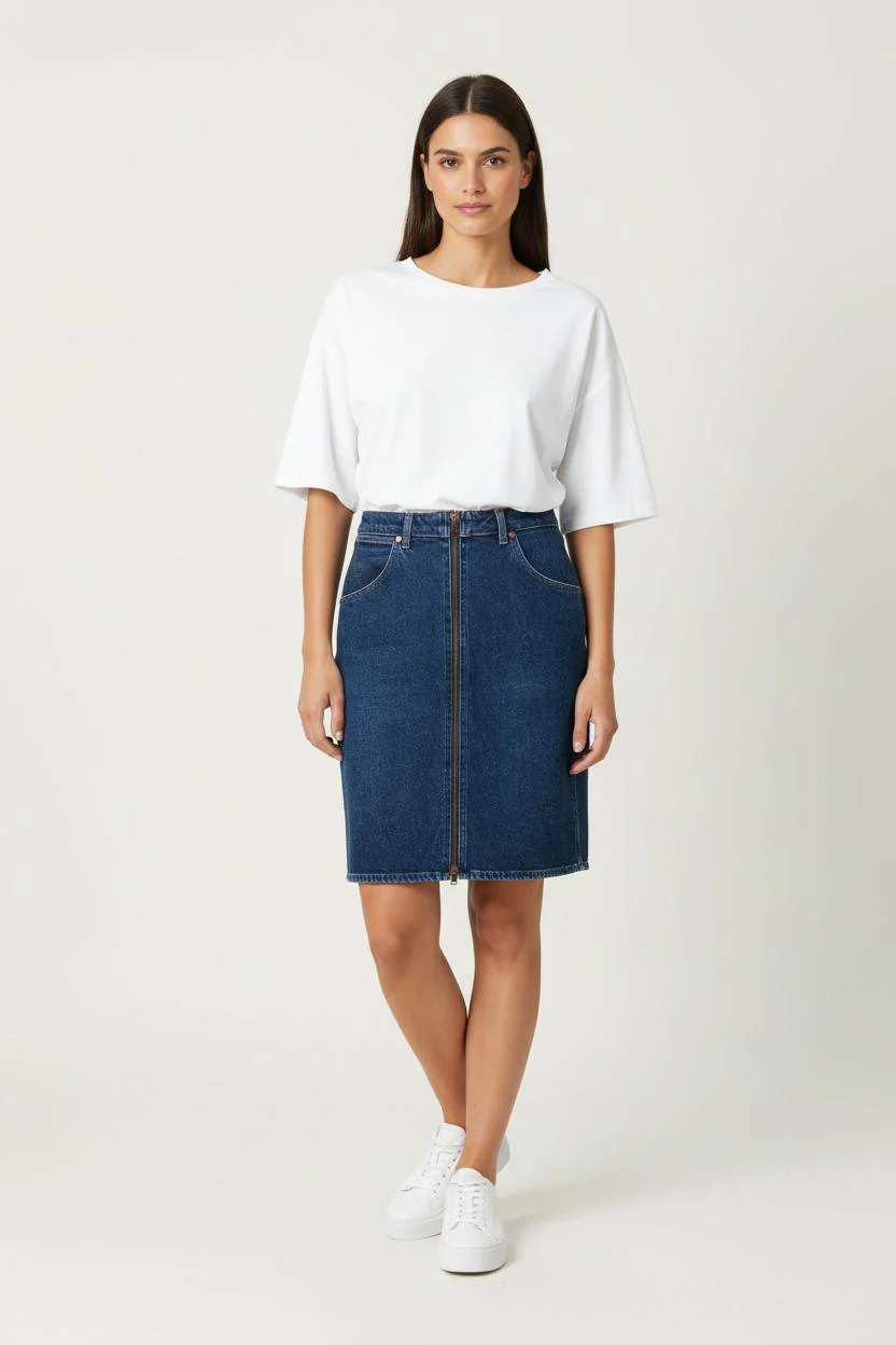 Jupe Crayon Bleu - Taille S/36