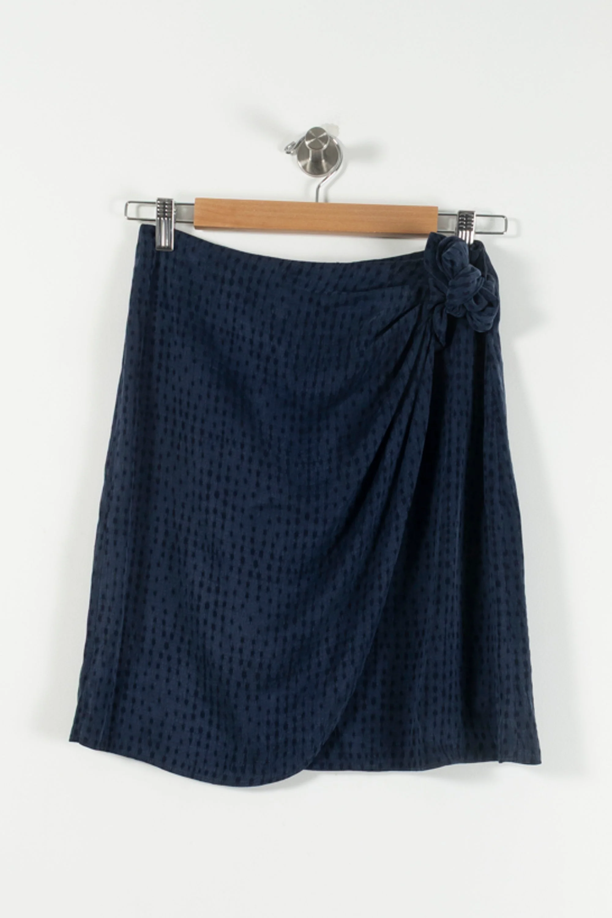 Jupe Drapée Bleue - Taille S/36 - Image 2