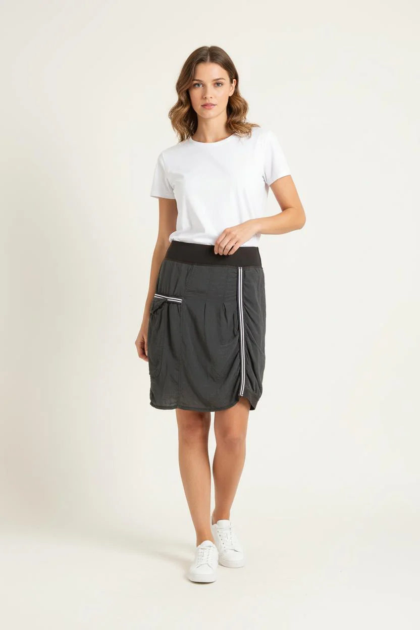 Jupe Drapée Grise - Taille XS/34