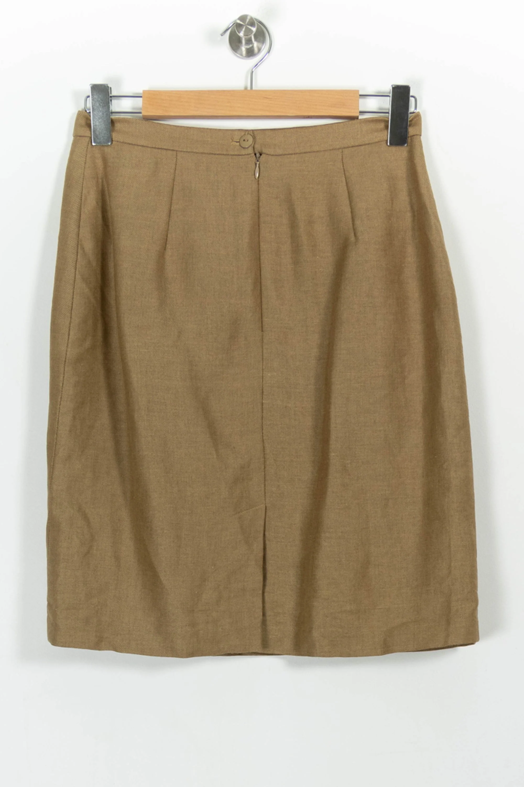 Jupe Droite Beige - Taille L/40 - Image 4