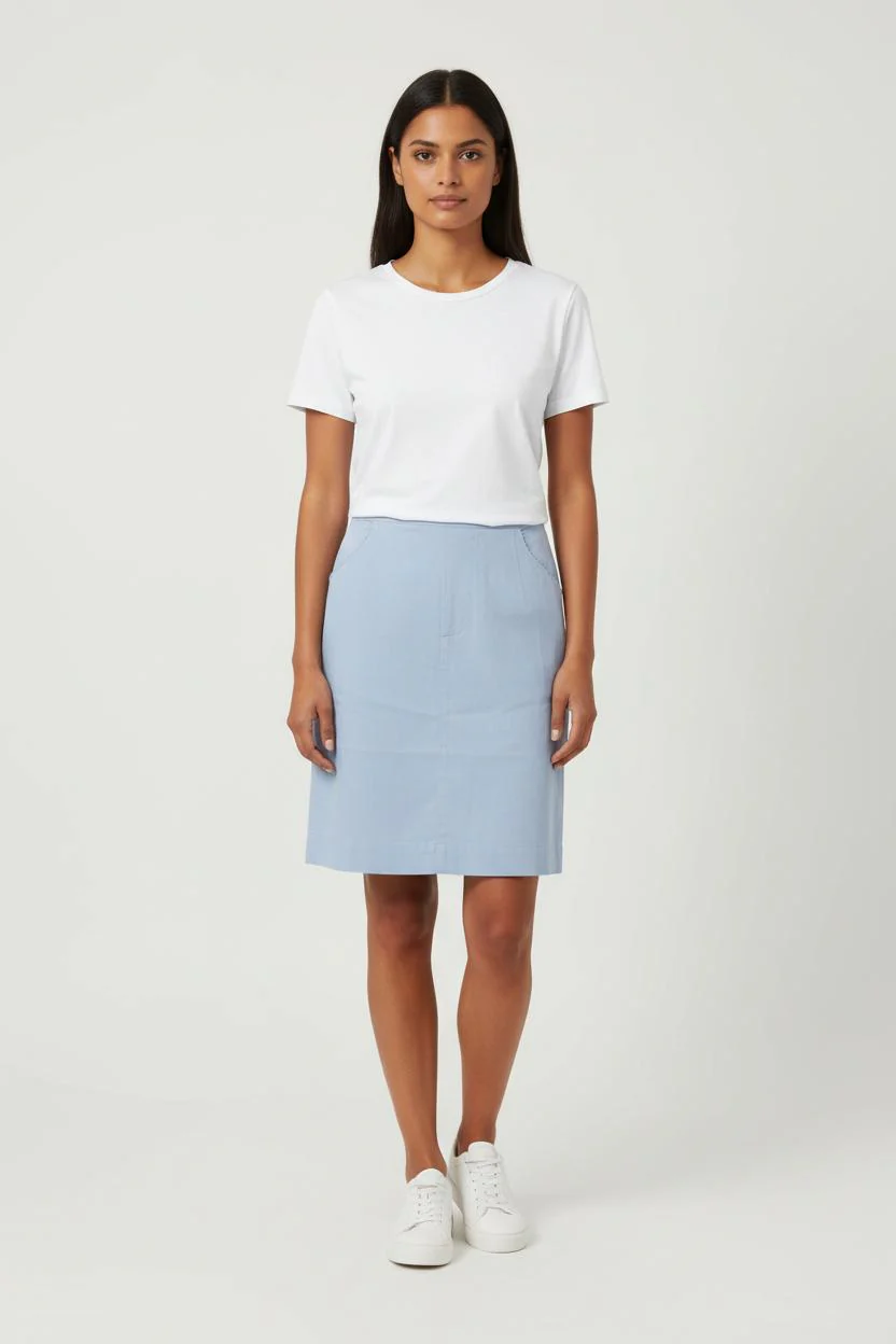 Jupe Droite Bleue - Taille L/40