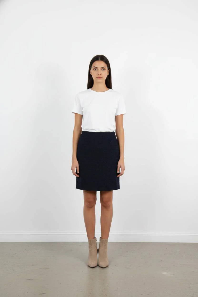 Jupe Droite Bleue - Taille M/38