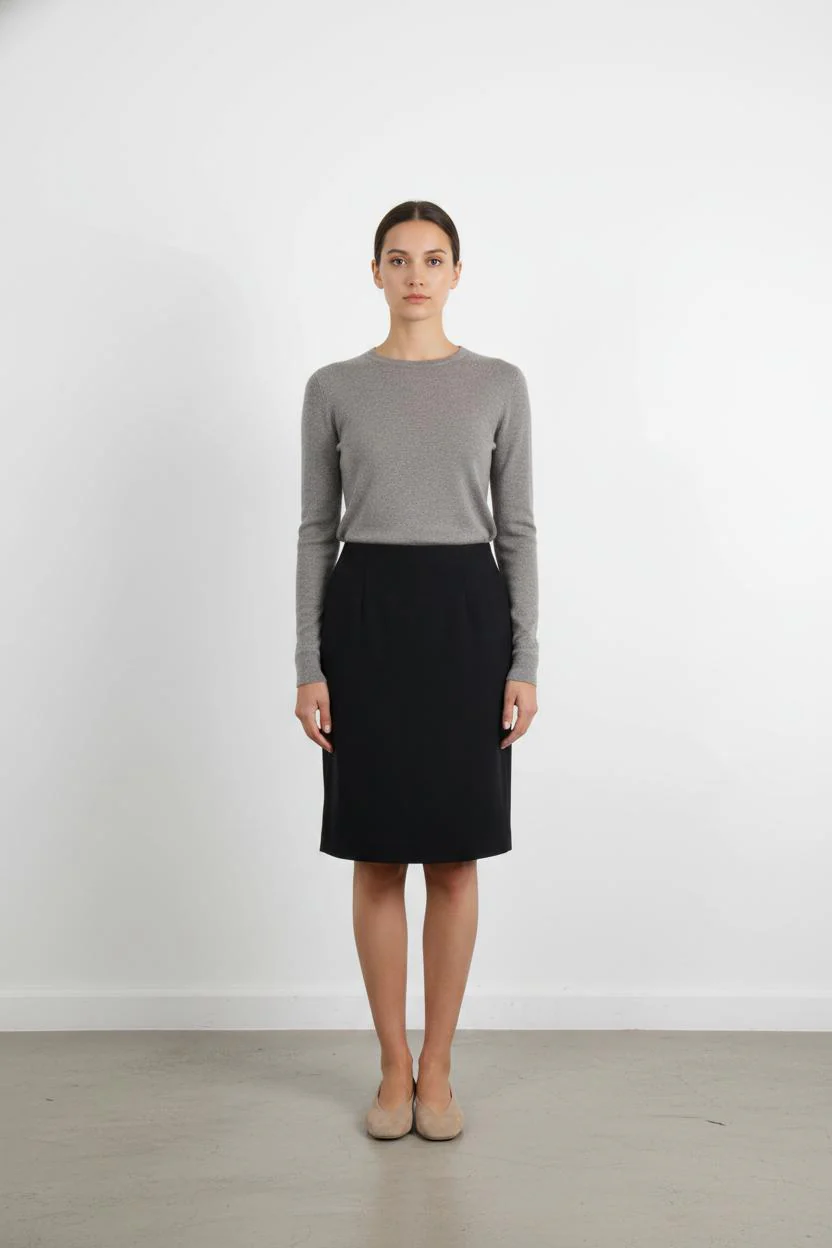 Jupe Droite Bleue - Taille S/36