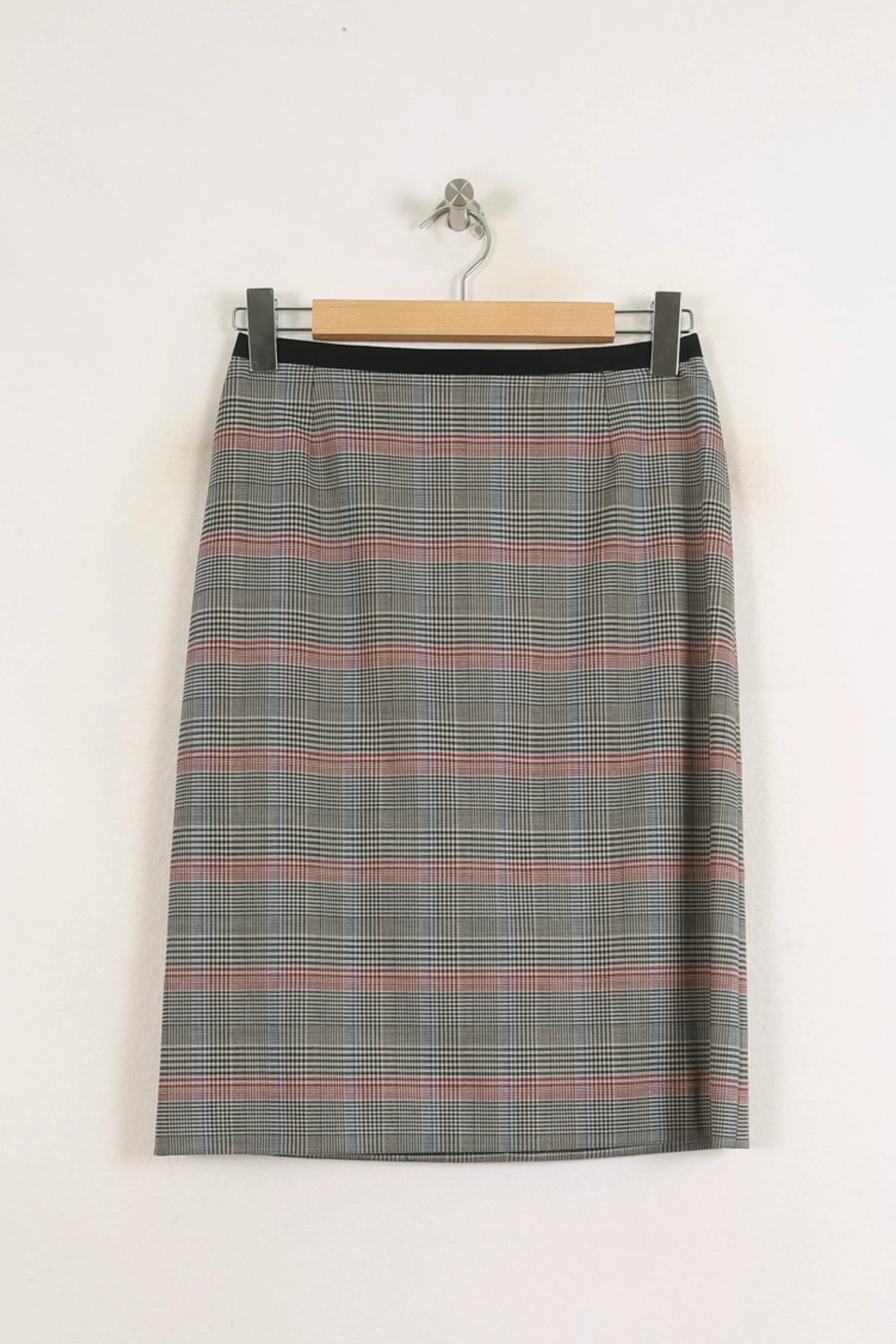 Jupe Droite Gris et Rouge - Taille S/36 - Image 2