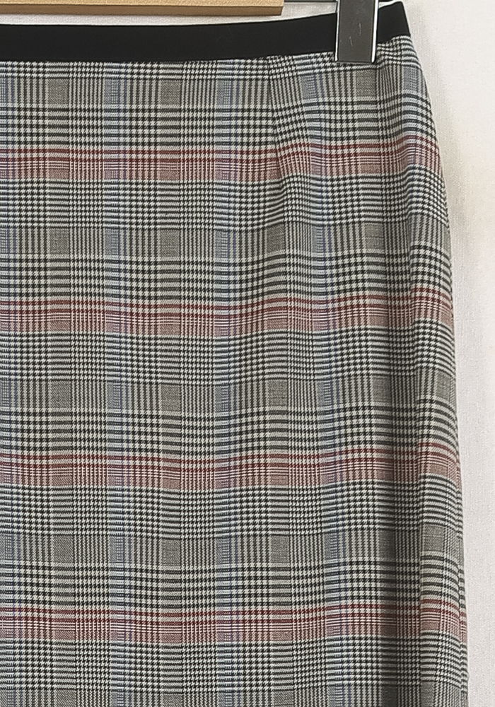 Jupe Droite Gris et Rouge - Taille S/36 - Image 3