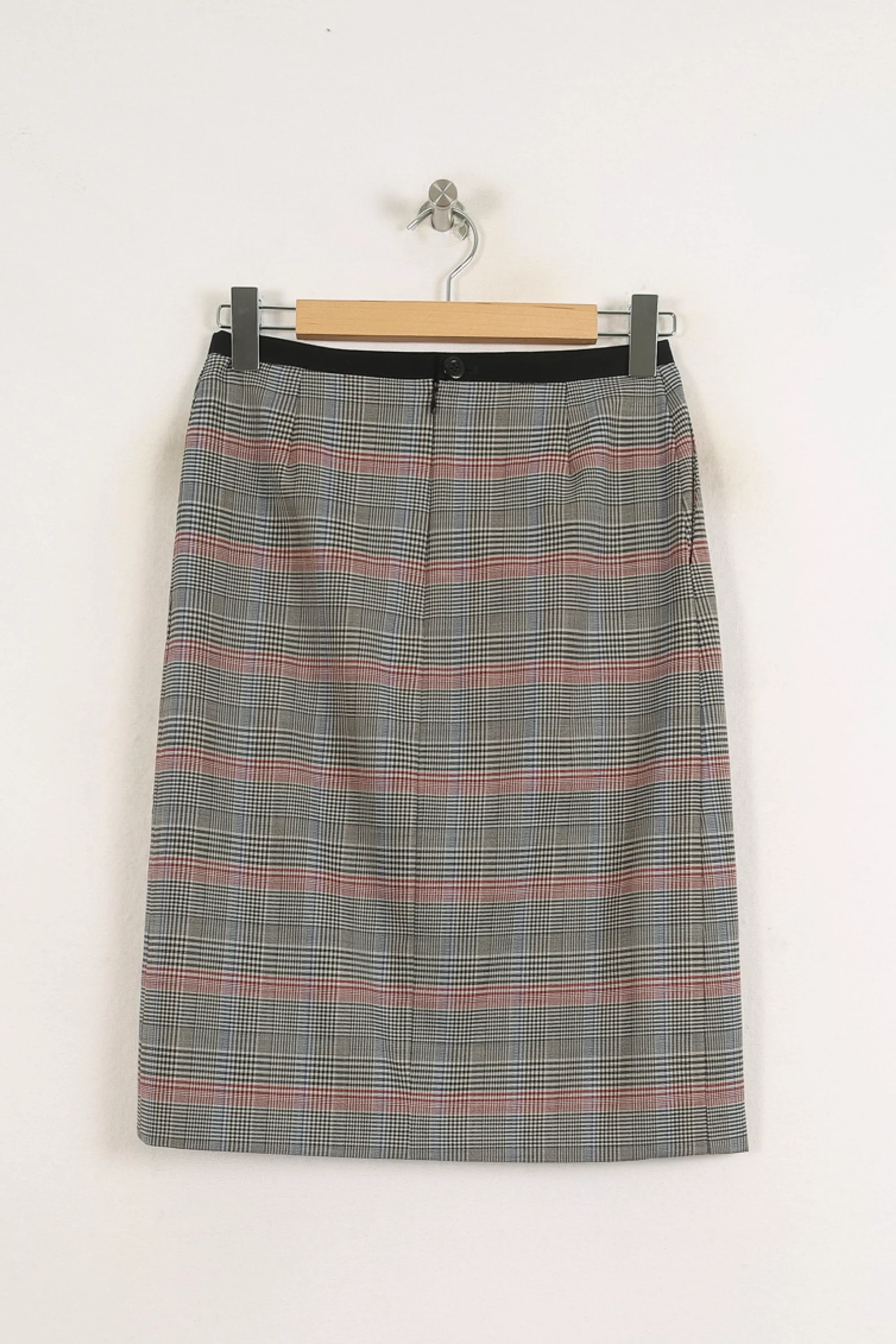Jupe Droite Gris et Rouge - Taille S/36 - Image 4