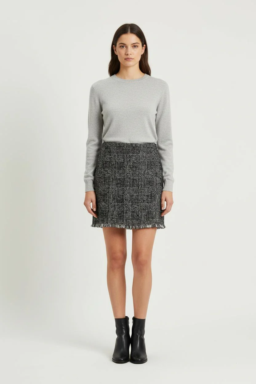 Jupe Droite Grise - Taille M/38