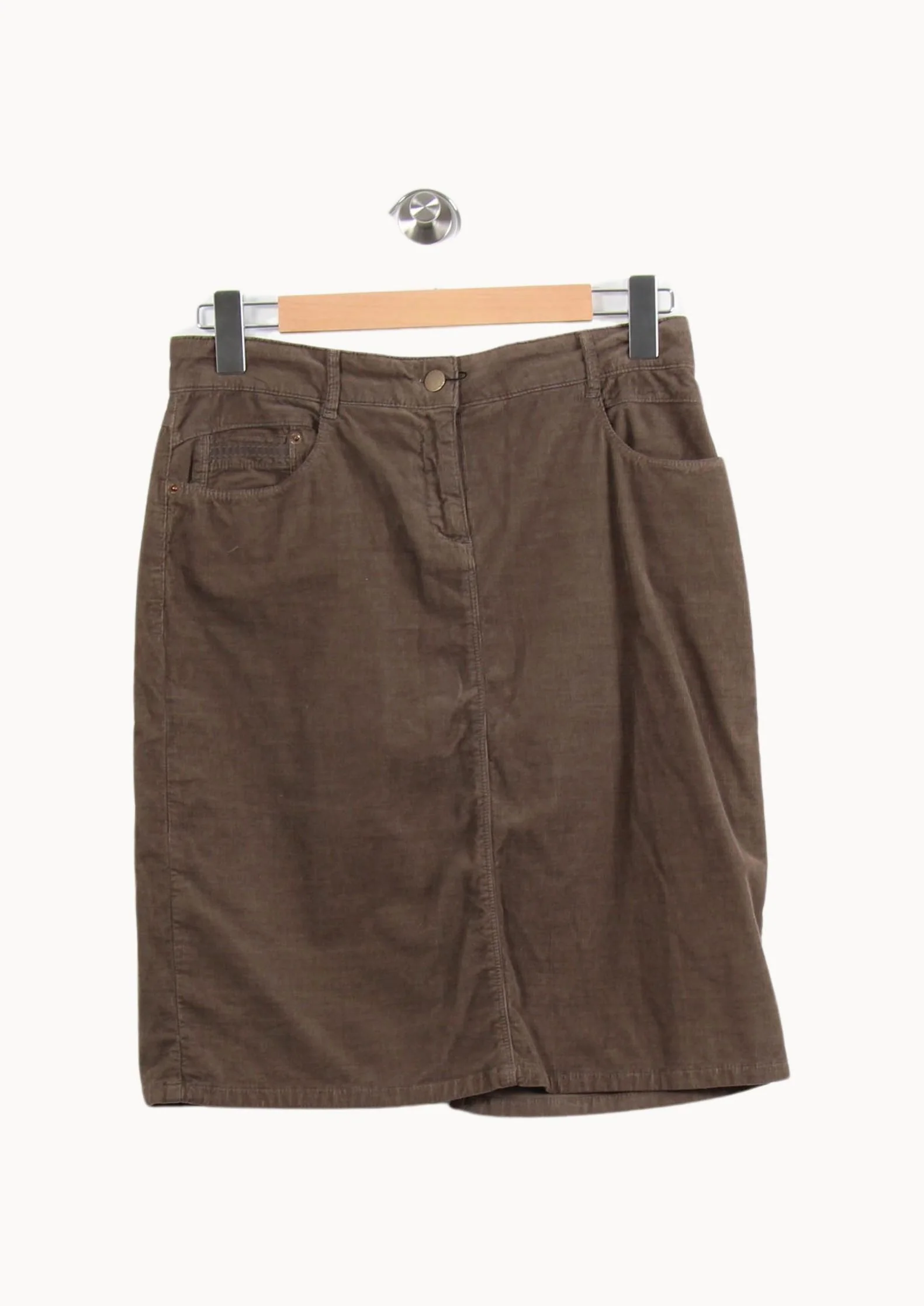 Jupe Droite Marron - Taille L/40 - Image 2
