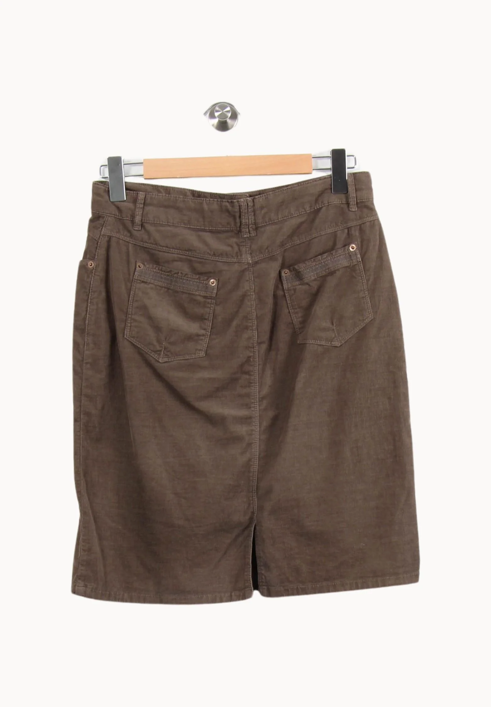 Jupe Droite Marron - Taille L/40 - Image 4